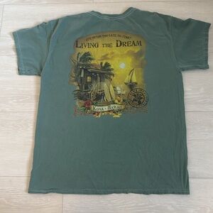 3/$10 Blue 84 Kona Hawaii Surf Tee - Green and Yellow